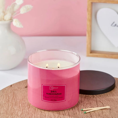 3-Wick Juicy Watermelon Scented Candle