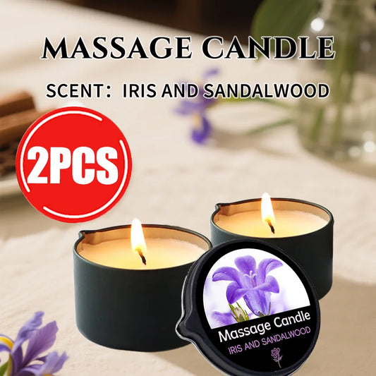 2PCS Massage Candle -Essential Oil, For Meditation, Yoga, SPA, Unisex Party Favor & Small Gift, Christmas and Halloween gifts