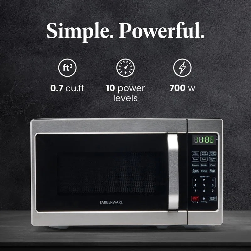 Farberware Countertop Microwave Oven with LED Lighting