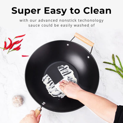 Easy Clean Carbon Steel Non-Stick Wok