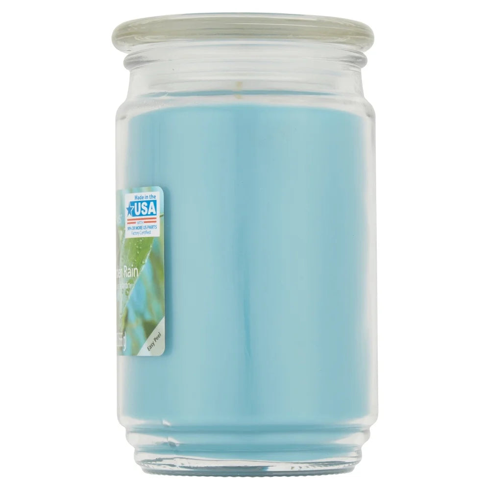 Large Garden Rain Scented Candle Single Wick