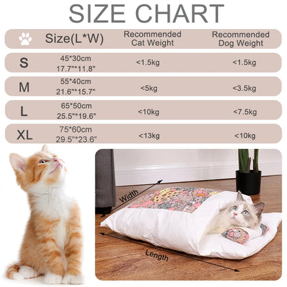Warm Cat Sleeping Bag - Cozy Japanese Cat Bed