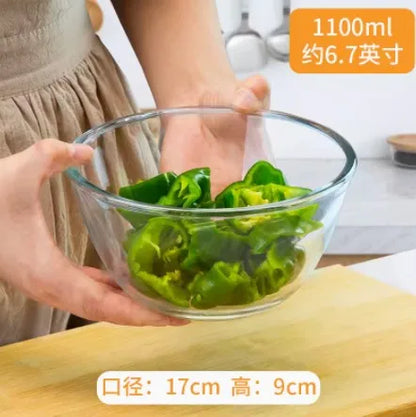 transparent glass bowl, heat-resistant  glass bowl