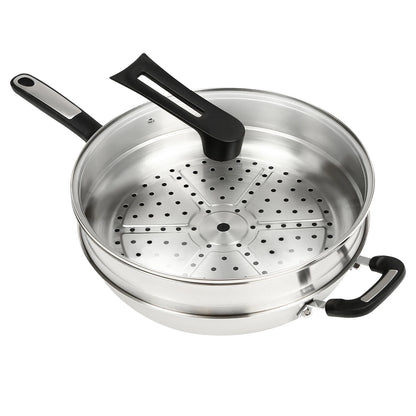32cm Stainless Steel Wok with Honeycomb Coating
