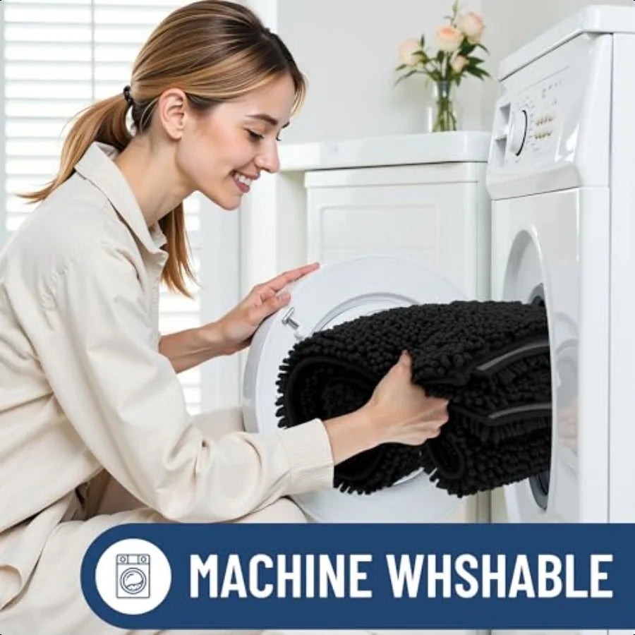 Luxury Chenille Bathroom Rugs 30x20 Extra Soft