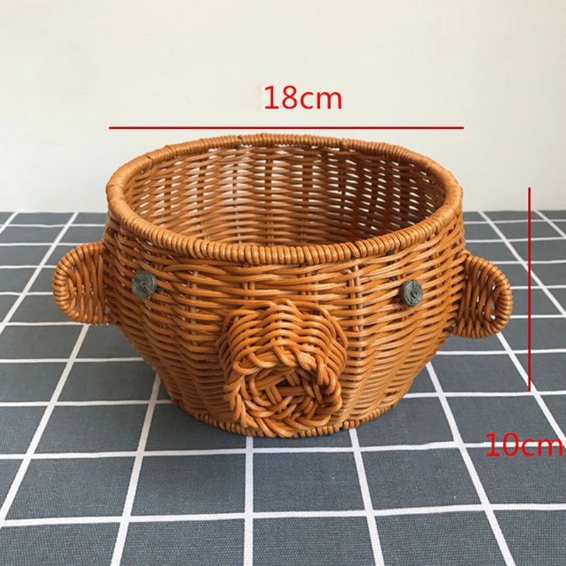 Rattan Woven Storage Basket - Handcrafted and Charming