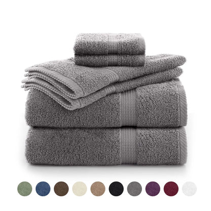 Ultra Absorbent 6-Piece Cotton Towel Set