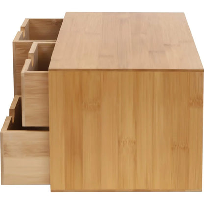 Bamboo Desk Organizer Drawer, Tabletop Storage Organization