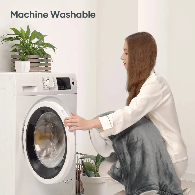 50" x 60" Electric Throw Blanket Flannel