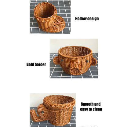 Rattan Woven Storage Basket - Handcrafted and Charming