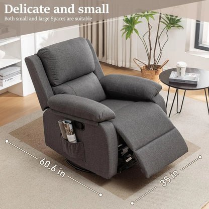 Recliner Chair, Swivel Rocker for Adults