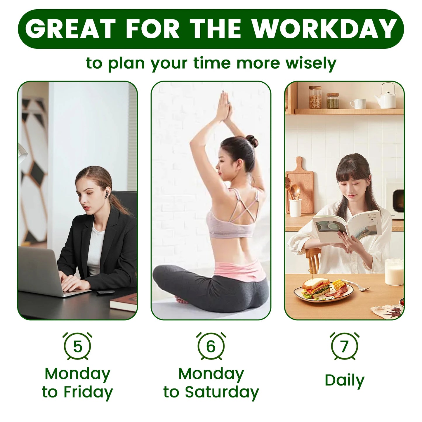 Projection digital alarm clock 180 ° arm projection