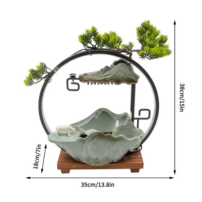 Tabletop Water Fountains Indoor Waterfall Decoration