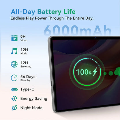 10.1" 2025 Tablet Android 15