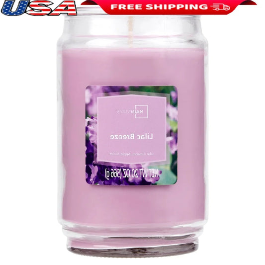Lilac Breeze Scented Candle 20 oz Single Wick