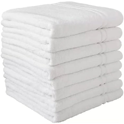 Commercial Hospitality Towels  (White,  (8 CT)), 24inch x 50inch