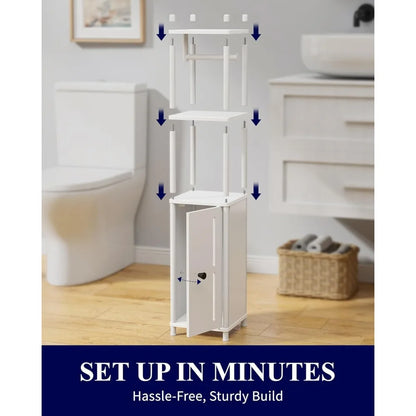 Paper Holder Stand – Compact Bathroom Storage Cabinet
