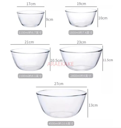 transparent glass bowl, heat-resistant  glass bowl