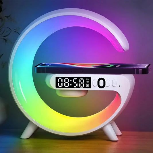 Charger Desktop Stand Bluetooth Speaker TF Clock