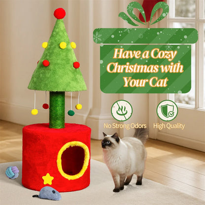 30in Cat Scratching Post with Cat House f