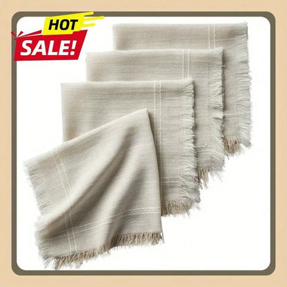 20 x 20 Striped Beige Cloth Napkins