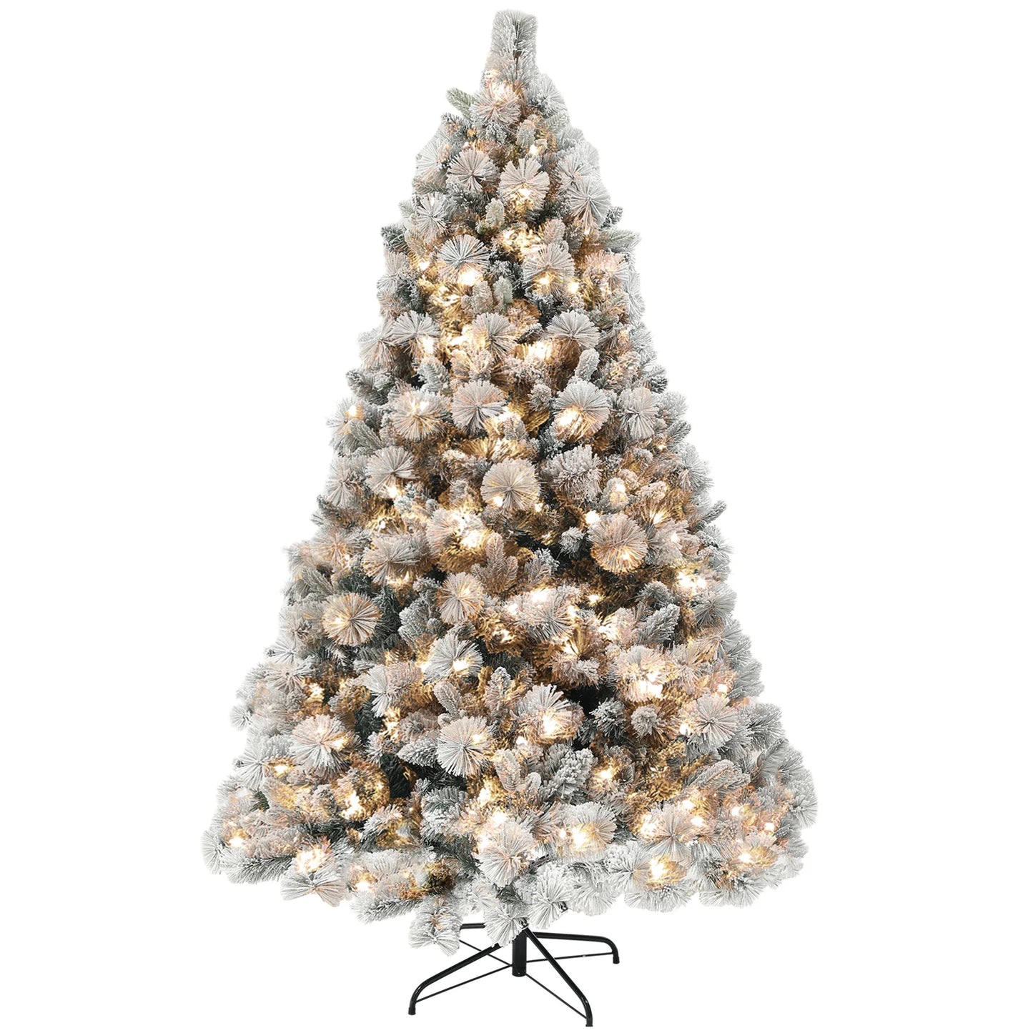 6.5 ft Prelit Flocked Artificial Christmas Tree