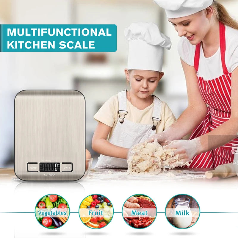 Digital Kitchen Scale - ULTREAN 5000g/1g Precision Scale