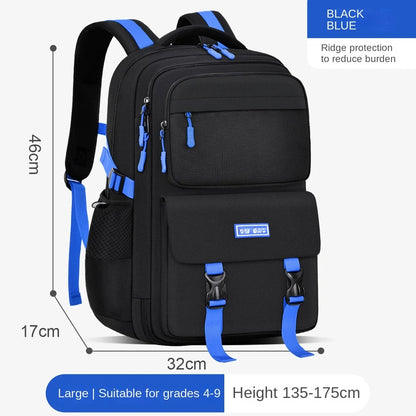 Boys Large Capacity Waterproof Backpack School Bag