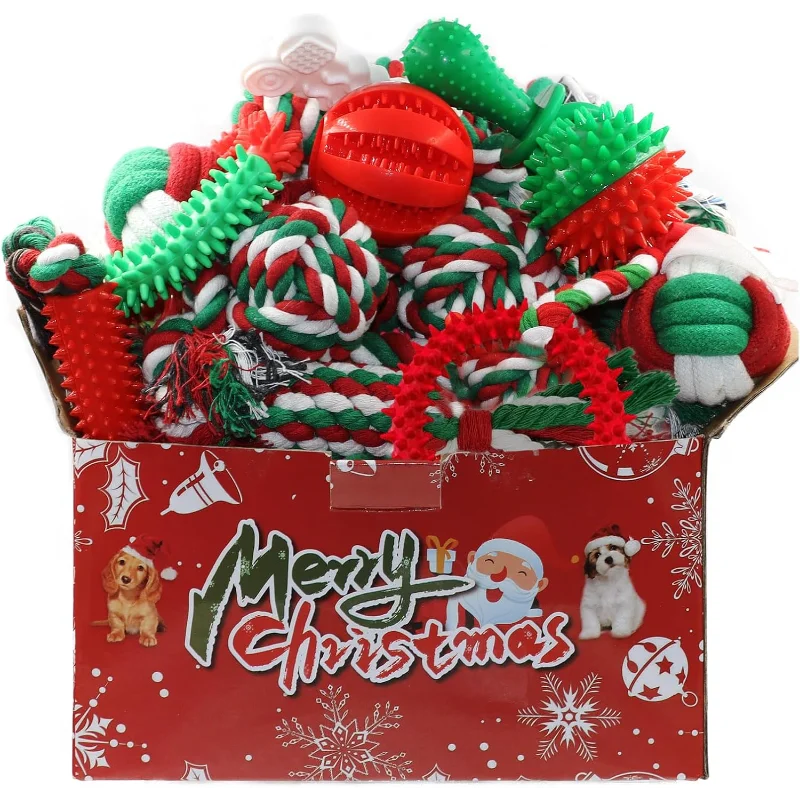 Christmas Dog Toys Bulk 15 Pack