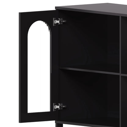 Modern Sideboard Buffet Cabinet with Glass Doors