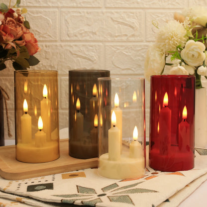 Clear Acrylic  Flickering Flameless LED Candles