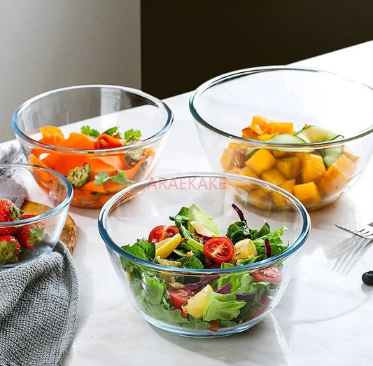 transparent glass bowl, heat-resistant  glass bowl