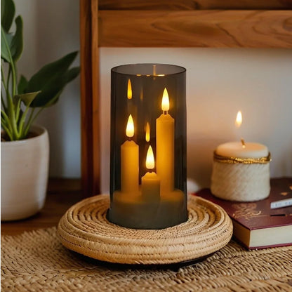 Clear Acrylic  Flickering Flameless LED Candles