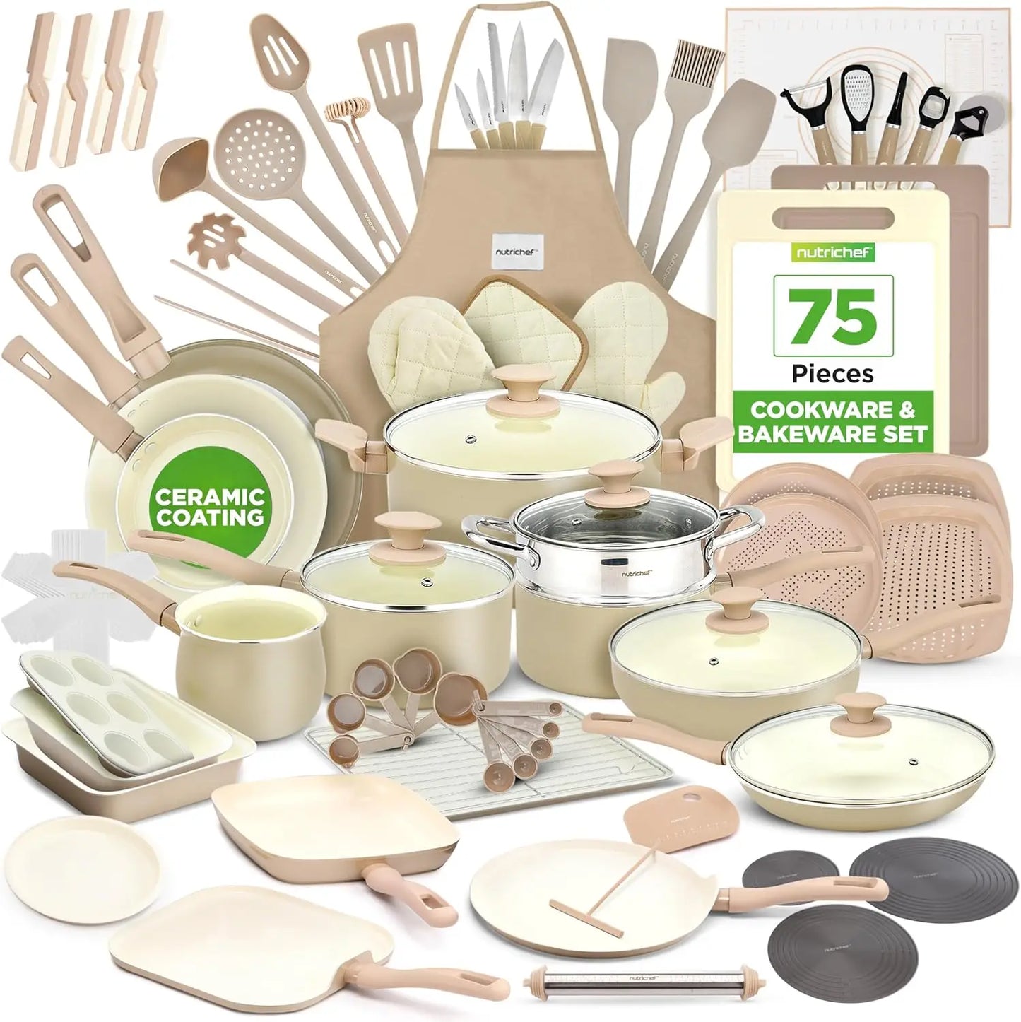 54 Piece Professional Grade Kitchen Cookware Set