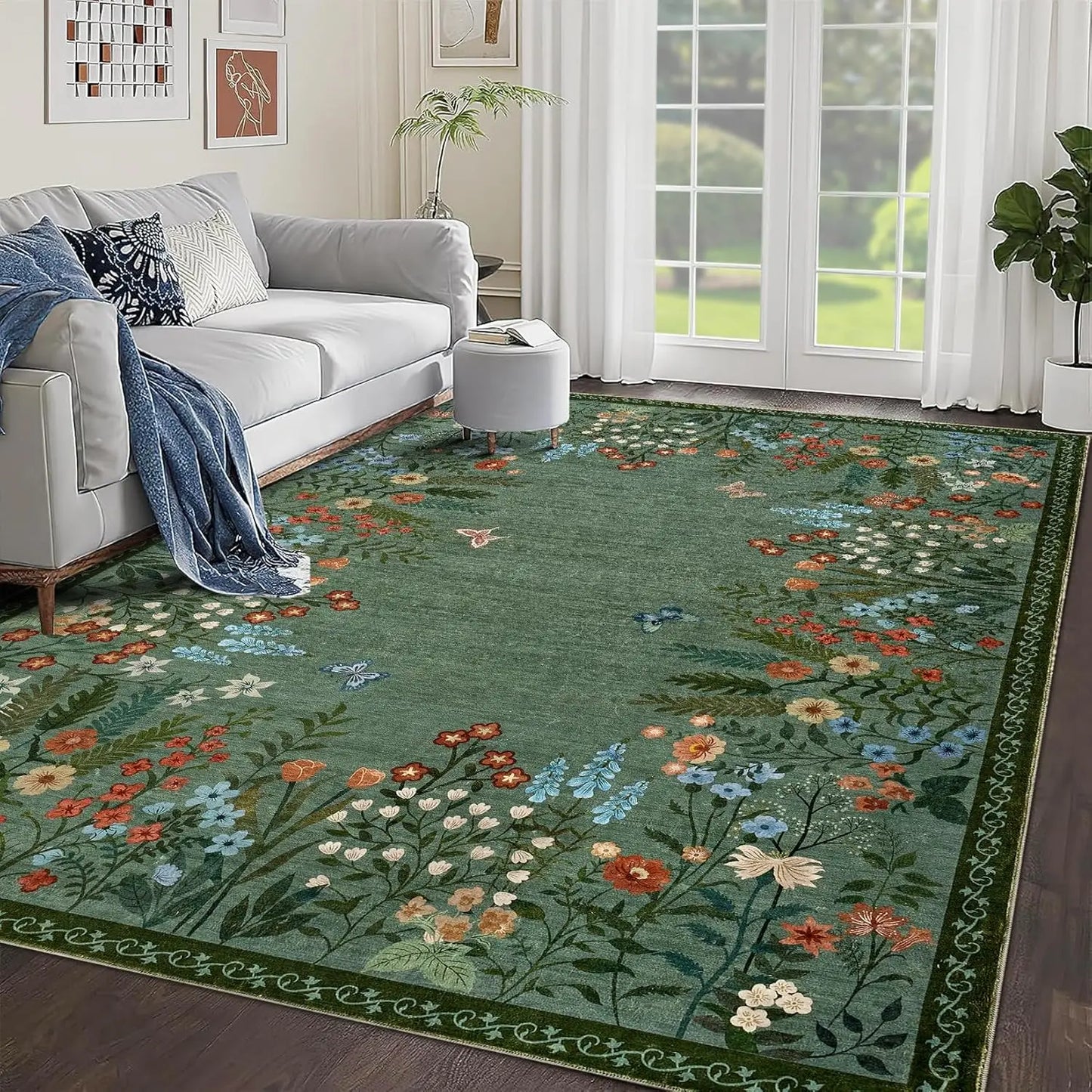 Boho Washable Rugs Soft Indoor Carpet