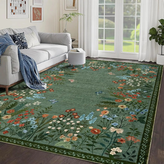 Boho Washable Rugs Soft Indoor Carpet