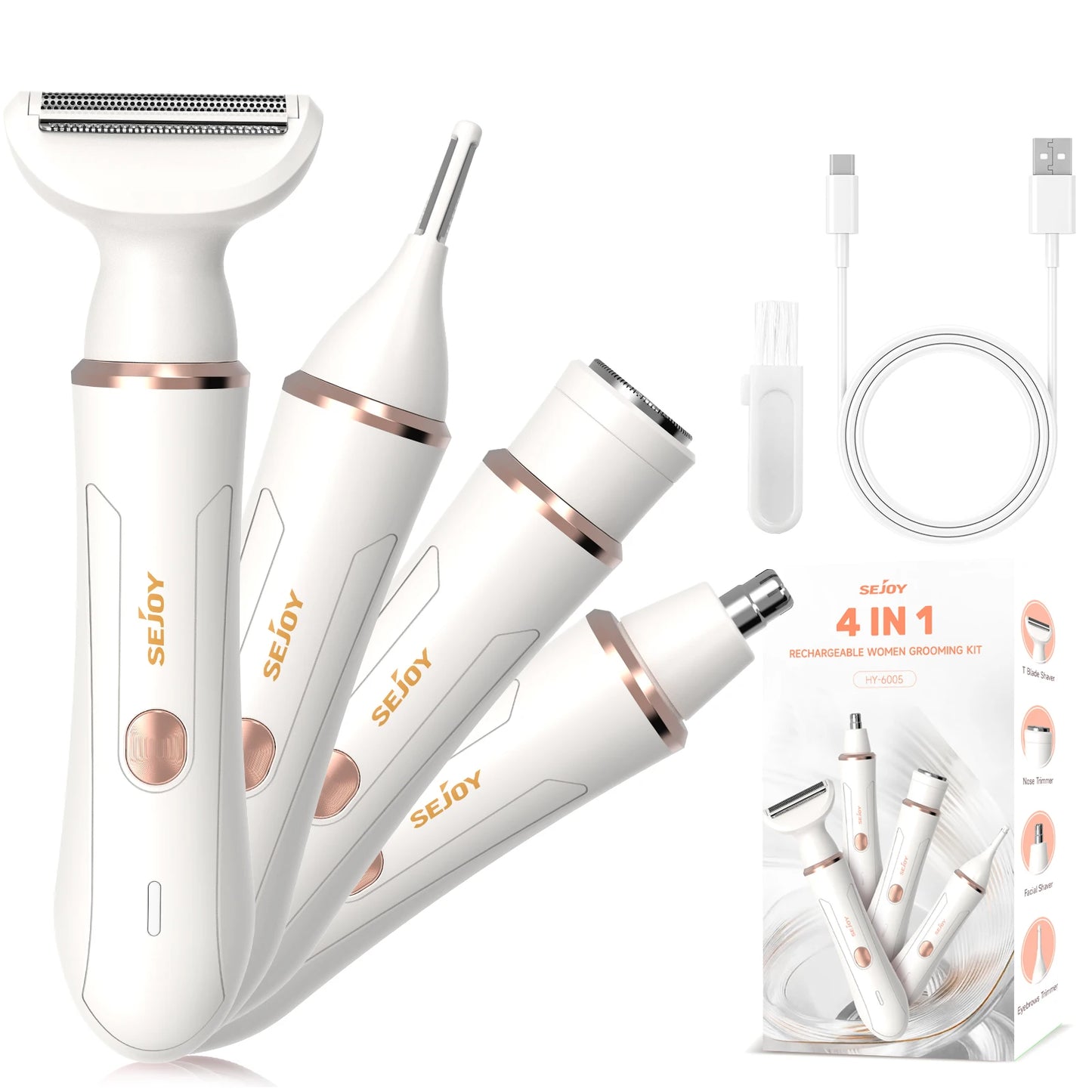Portable 4 in 1 Electric Razors for Women