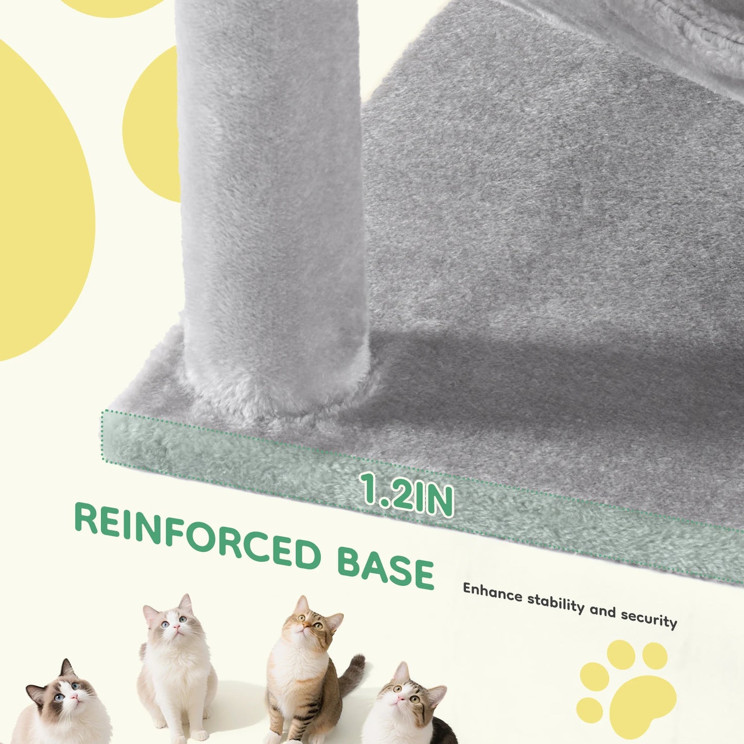 44in Tall Multi-Cat Climbing Cat Tree Tower