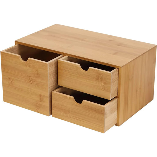 Bamboo Desk Organizer Drawer, Tabletop Storage Organization