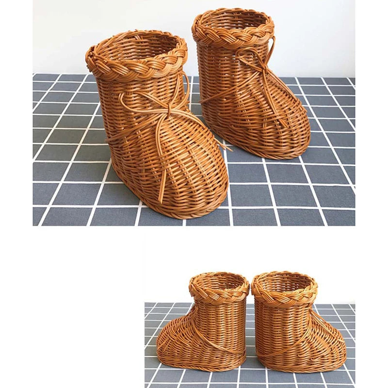 Rattan Woven Storage Basket - Handcrafted and Charming
