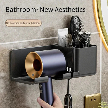 Hair Dryer Holder Wall Dryer Cradle Straightener Stand Hairdryer Organizer Box Toilet Blower Holder Shelf Bathroom Accessories