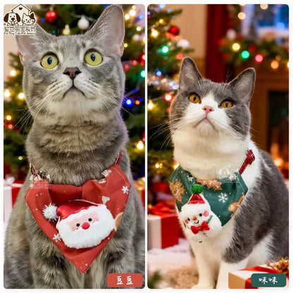 25 New Christmas Dog Triangle Scarf Collars