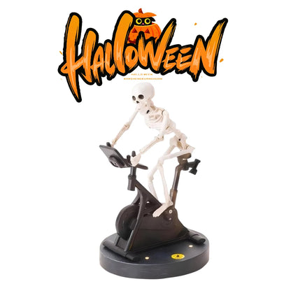 Resin Skeleton Riding Bike Halloween Skeleton Decorations