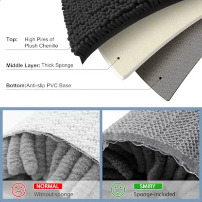 Luxury Chenille Bathroom Rugs 30x20 Extra Soft