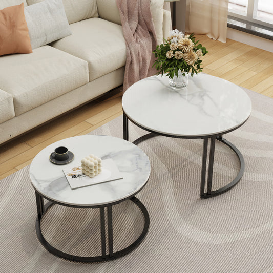 Modern Nesting Coffee Table Set of 2