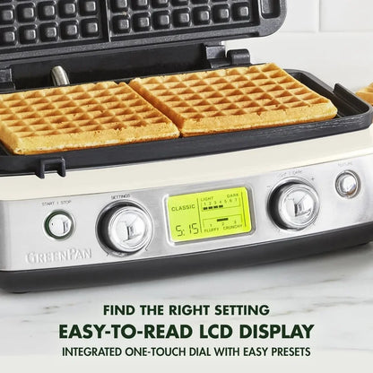 2-Square Belgian & Classic Waffle Iron