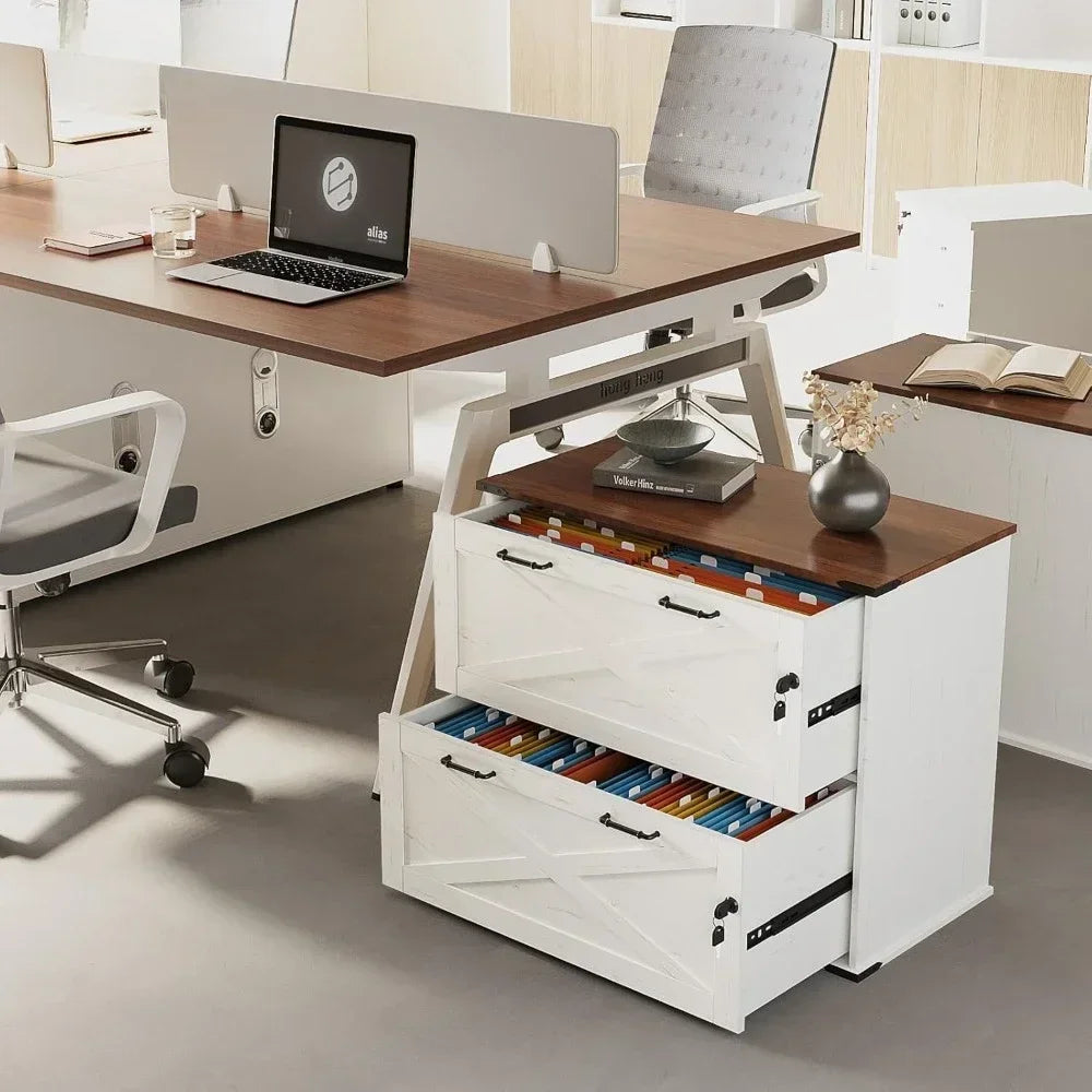 2 Drawer File Cabinet with Lock