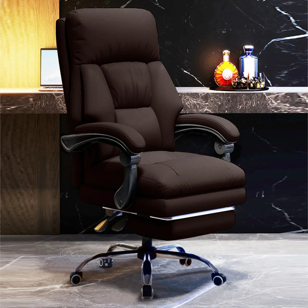 High Back Office Desk Chair - Foot Rest