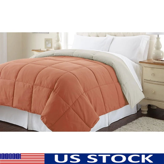 Reversible Hypoallergenic Down Alternative Comforter Twin All-Season