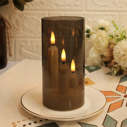 Clear Acrylic  Flickering Flameless LED Candles